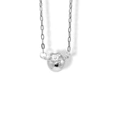 Cadena con 1 arándano grande plateado